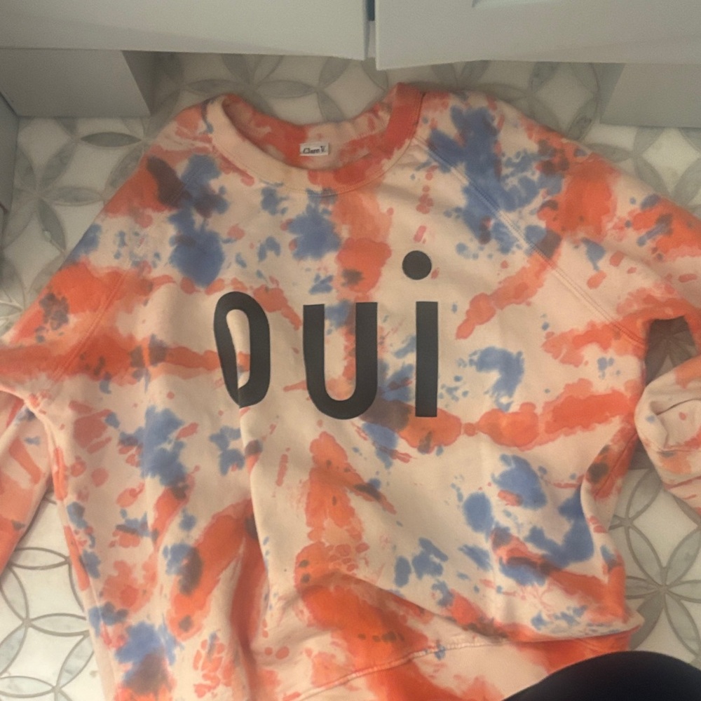 Clare V Multicolor Tie-Dye Sweatshirt